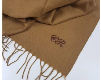 Personalized embroidered name scarf, embroidered initial scaft, custom name scarf, Custom Initial Monogrammed logo Shawl, personalized scarf
