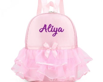 Personalized pink tutu backpack, personalized ballerina school bag, Ballerina backpack, Ballerina lace backpack, backpack toddler with name