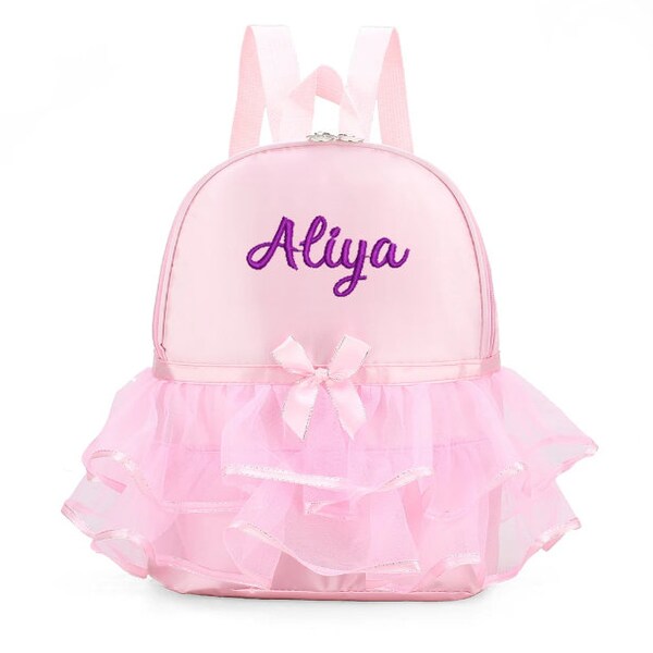 Personalized pink tutu backpack, personalized ballerina school bag, Ballerina backpack, Ballerina lace backpack, backpack toddler with name