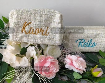 Personalized makeup pouch, personalized makeup bag, personalized cosmetic bag with name, custom make up pouch, bachelorette gifts