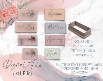 Mama Mother Mom Mommy Mother's Day Stamp | Digital STL File | Downloadable File For 3D Printing |  5 Sizes