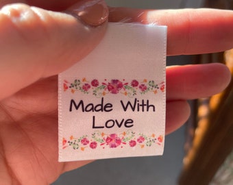 Personalized Sewing Tags, Quilt tags, Satin Ribbon Tag,Clothing and Blanket tag,clothing tag,Handmade tag