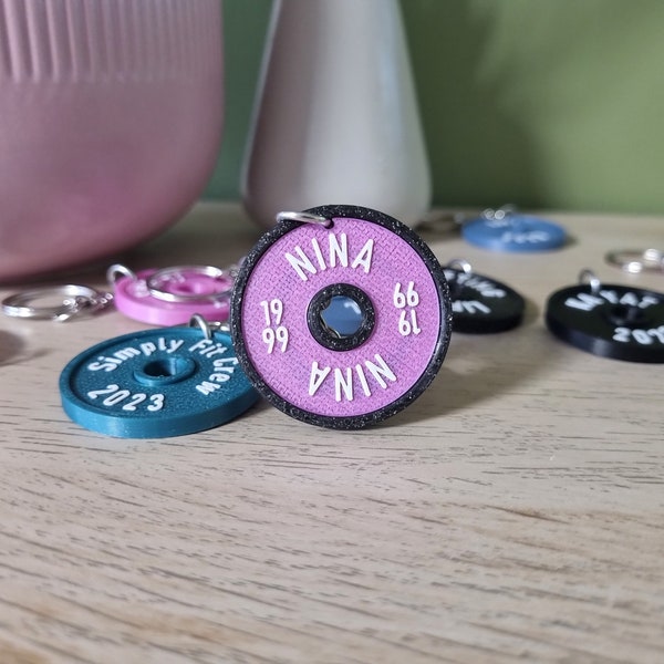 NOUVELLE COULEUR ! Porte-clés personnalisable en plaque de poids ! sport, porte-clés, eleiko, coquin, pendentifs, cadeau, haltérophilie, dynamophilie, crossfit