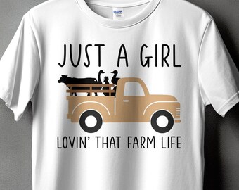 Contadino Ragazza Svg Png, Contadino Svg Cricut, Fattoria Svg, Disegni di sublimazione Png di agricoltura