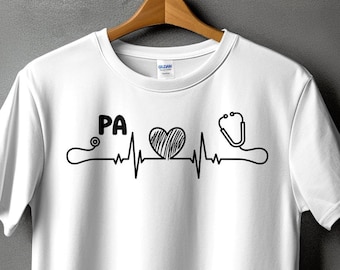 Png Asistente Médico Svg, PA Svg, PA Asistente Médico Heartbeat Svg Cricut, Asistente Médico Png Sublimación, Semana de Apreciación de PA