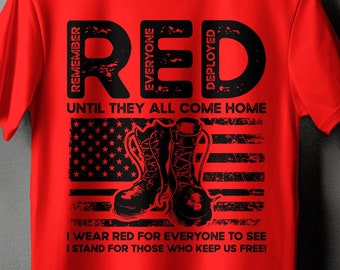 Red Friday Svg Png, Remember Everyone Deployed 2 Svg, Military Svg Cricut Png Sublimation Designs