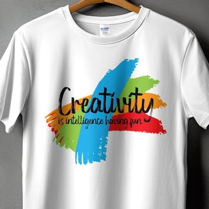 Artist Svg, Artist Png, Creativity is intelligence having fun Svg Cricut, Artist Sublimation Designs, Painting Painter Svg Png