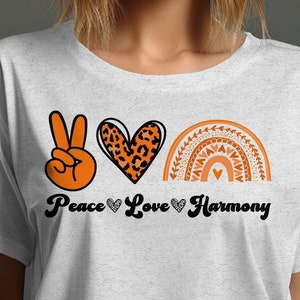 Harmony Day Svg Png, Peace Love Harmony Svg Cricut Png Sublimation Designs