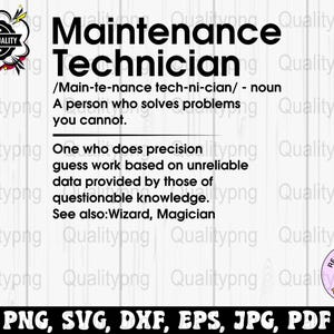 Wartung svg png, Wartungstechniker Definition Png, Handwerker svg Cricut, lustige Wartung Leiter Png Sublimation Designs
