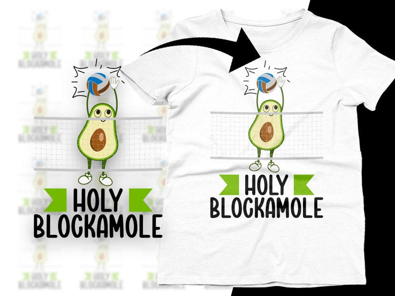 Volleyball Avocado Svg, Avocado Png, Holy Blockamole Funny Volleyball ...