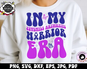 Era Juvenile Arthritis Awareness Svg Png, In My Juvenile Arthritis Warrior Era Svg Cricut, Retro Juvenile Arthritis Awareness Groovy Png