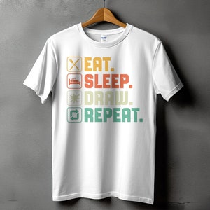Artist Svg, Artist Png, Eat Sleep Draw Repeat Svg Cricut, Artist Sublimation Designs, Painting Painter Svg Png