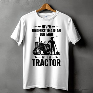 Old Man With a Tractor Svg Png, Farmer Svg Cricut, Farm Svg, Farming Png Sublimation Designs