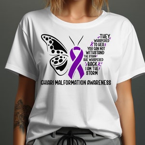 Chiari Malformation Awareness Svg Png, I Am the Storm Svg Cricut, Chiari Malformation Warrior Survivor Png Sublimation Designs