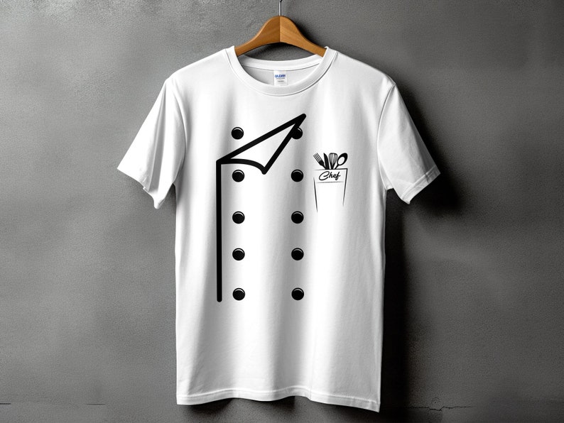 Chef Svg, Chef Png, Uniforme Chef Svg Cricut, Diseños de Sublimación de Chef, Imágenes Prediseñadas de Cocinero Divertido, imagen 1