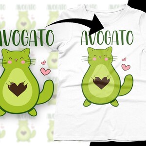 Cat Avocado Svg, Avocado Png, Avogato Svg Cricut, Cat Lover Funny Avocado Clipart Png Sublimation Designs, Cat Owner Svg Files