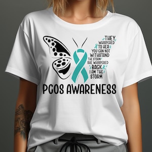 PCOS 認識 SVG PNG、私は嵐です SVG Cricut、PCOS 戦士サバイバー PNG 昇華デザイン