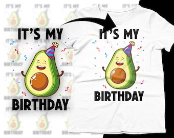 Avocado Birthday Svg, Avocado Png, Birthday Avocado Svg Cricut, Funny Avocado Clipart Png Sublimation Designs