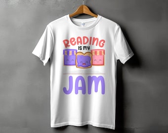Reading Svg Png, Reading Is My Jam Svg, Funny Reader Svg Cricut, Librarian Shirt Png Sublimation Designs