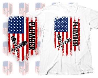 Plumber American Flag 4th of July Svg Png, Svg Cricut Png Sublimation Designs