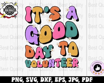 PTO Volunteer Svg Png, Good Day for Volunteer Svg, Volunteering PTA Svg Cricut, Parent Teacher Png Sublimation Designs