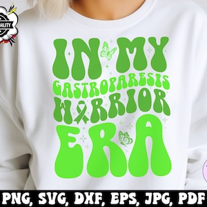 Era Gastroparesis Awareness Svg Png, In My Gastroparesis Warrior Era Svg Cricut, Retro Gastroparesis Awareness Groovy Png Sublimation Design