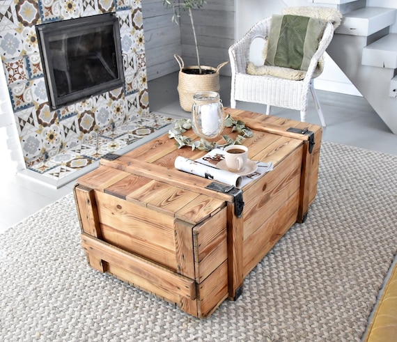  Rustic Decor Old Wooden Tool Box - Barnwood Tote and Tool Caddy  : Home & Kitchen