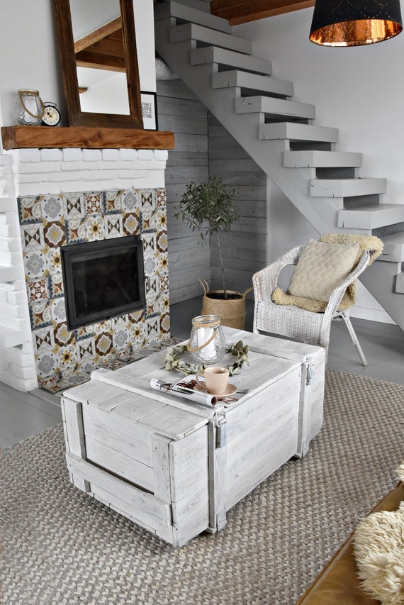 White barn coffee table deals