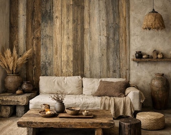 Reclaimed Wood Wall Panels – Rustic Accent Wall Cladding – Authentic Barn Wood Boards – Mountain Salvaged Timber – 4 m Set – Wall Decor