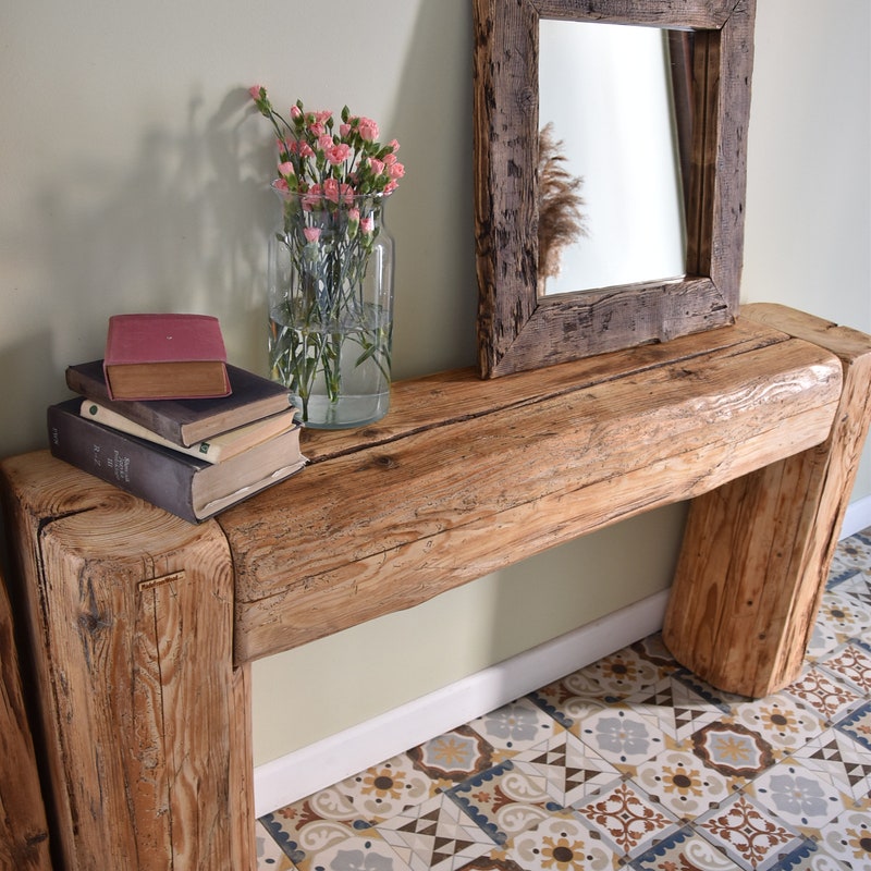 Solid Wood Console Table - Etsy