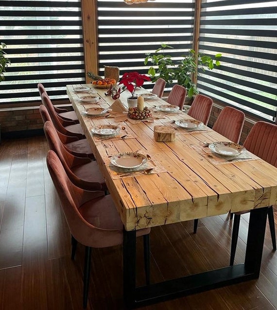 Reclaimed wood dining table etsy deals