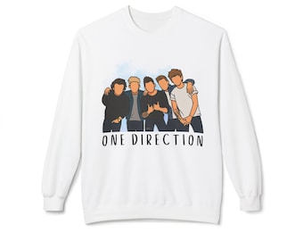 Sudadera unisex de One Direction con cuello redondo, cómoda sudadera de forro polar, regalo para amantes de la música, ropa de concierto, ropa informal, artículos para fans.