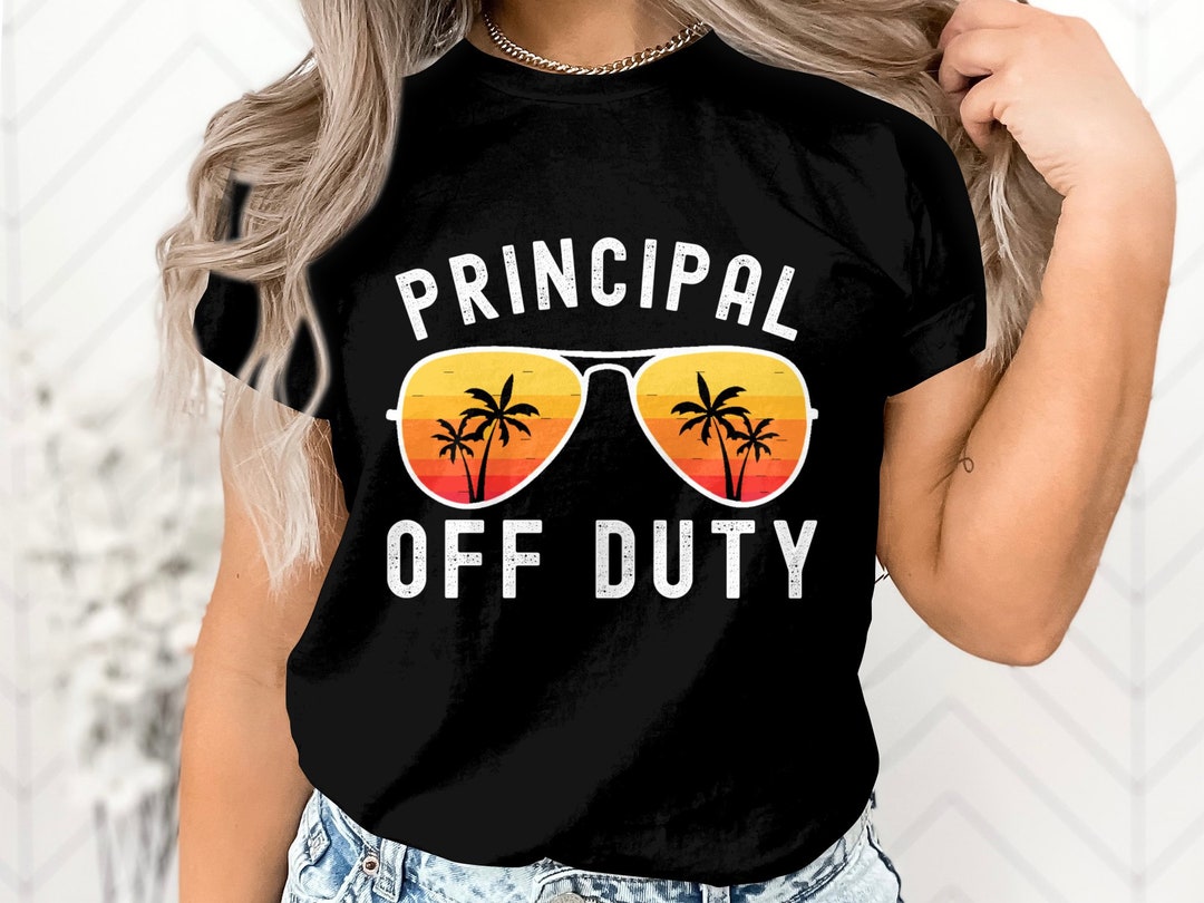 LEVLO Funny Principal Socks - 'Guess What This Principal Is Off Duty' Cotton Novelty Socks