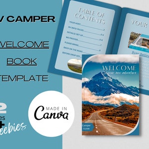 RV Camper Rental Welcome Book, Vacation Rental Welcome, Guidebook