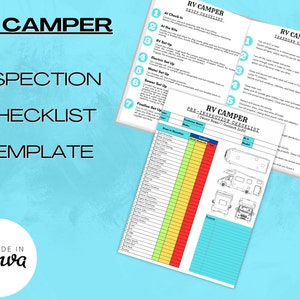 RV CAMPER Checkliste, Checkliste Abriss, Checkliste Einrichtung, Checkliste Fahrzeug, Checkliste Wohnwagenanhänger, Checkliste Wohnwagenanhänger