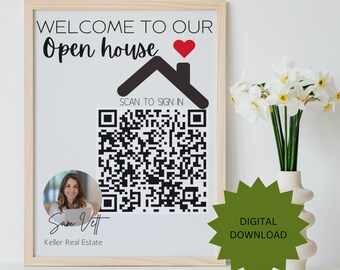 Open Huis Welkomstbord voor onroerend goed | Essentiële zaken voor makelaars | Open Huis Makelaar Marketing | Aanraakloos Open Huis-bord | Kanva
