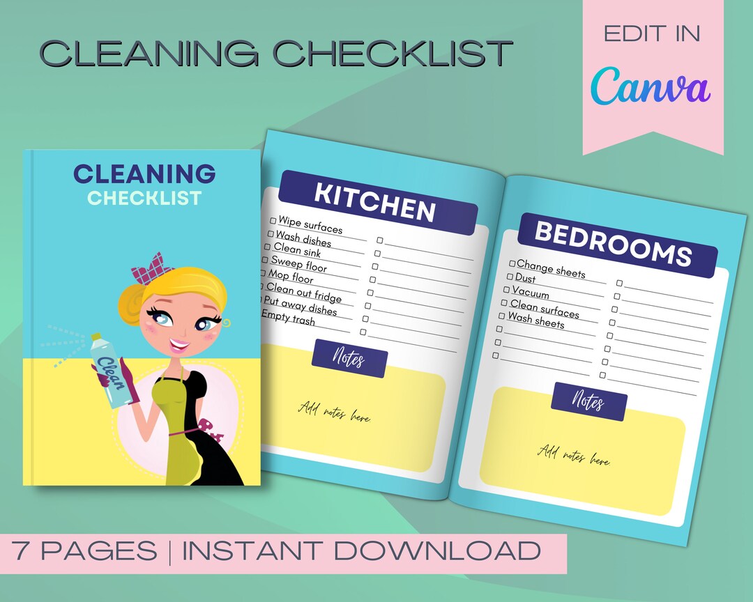 cleaning-checklist-airbnb-cleaning-checklist-commercial-etsy