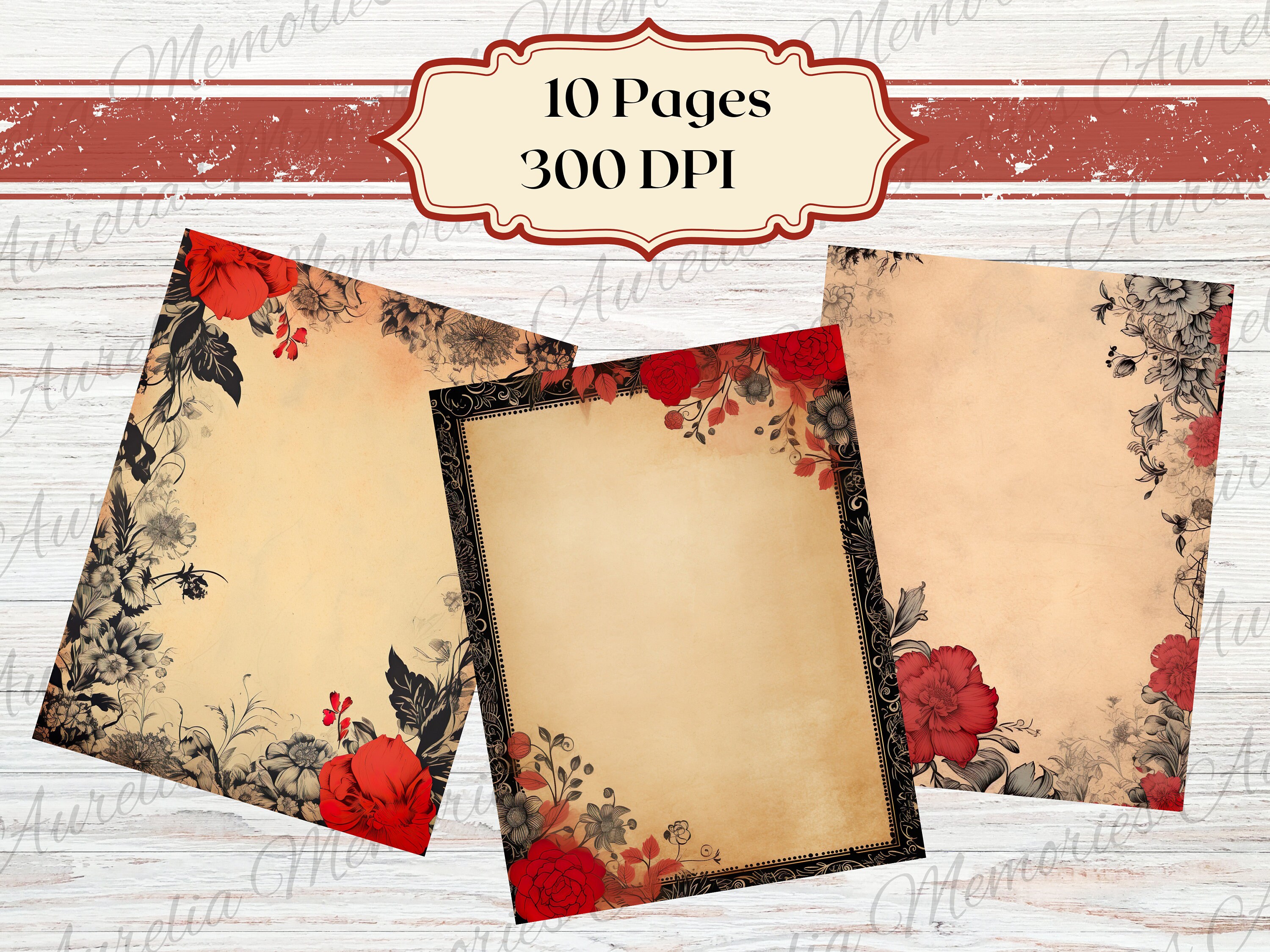 60 fogli di carta scrapbooking goffrata in formato A5 per diario