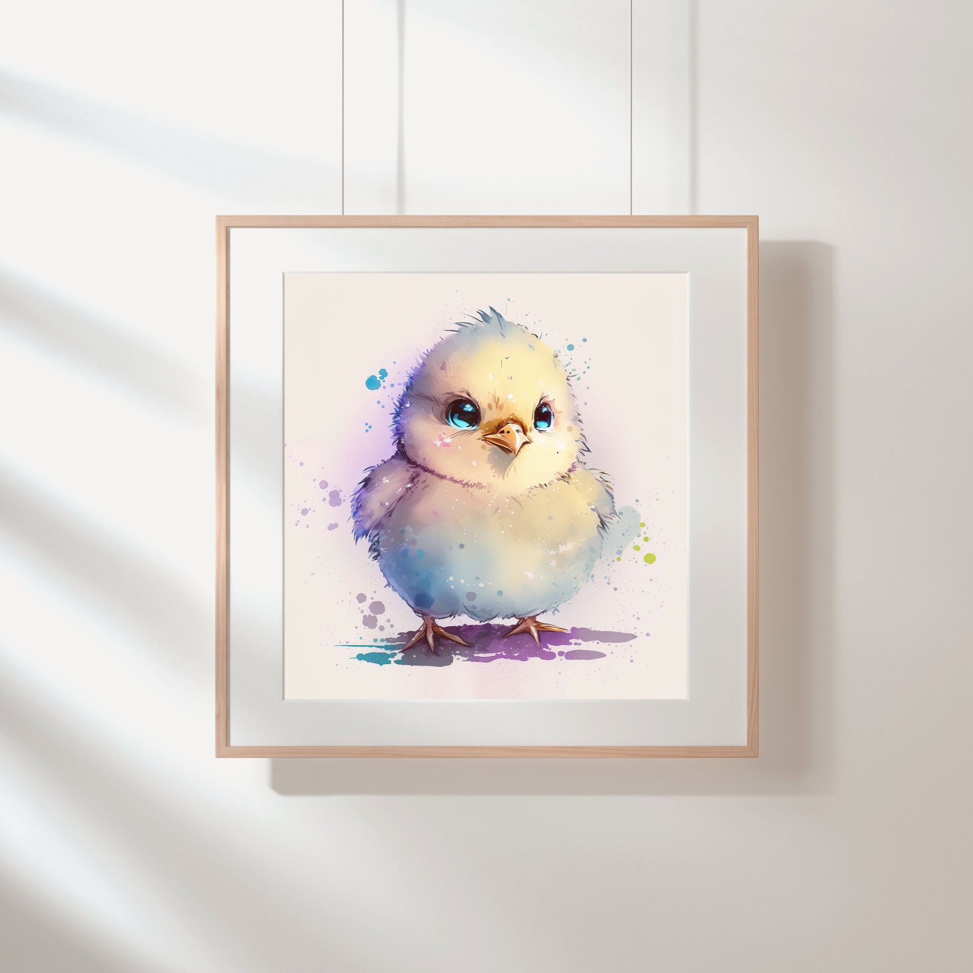 Cute Baby Chick Watercolor Clipart Nursery Decor Chicken Watercolor ...