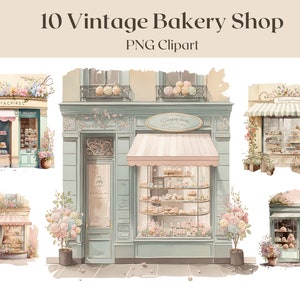 Boulangerie aquarelle Clipart 10 PNG Vintage boulangerie Clipart aquarelle Pâtisserie Illustrations png pâtisserie boutique pâtisserie-téléchargement numérique