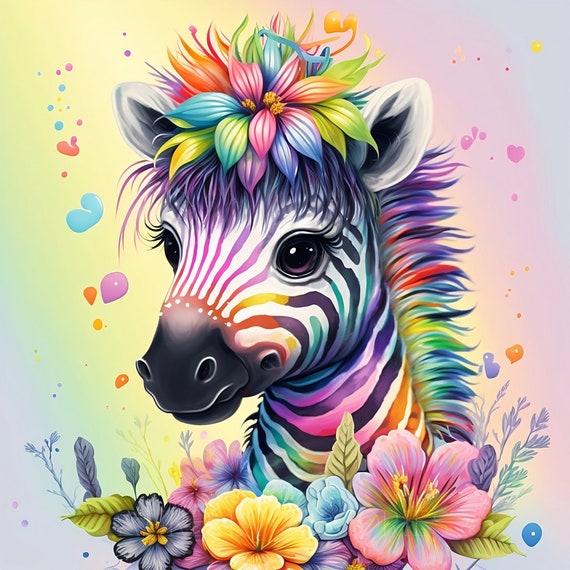 Pictures Of Colorful Zebras