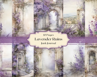 Lavanda ruínas papel digital imprimível velho scrapbooking papel lavanda lixo diário papel vintage lavanda fundos efêmera