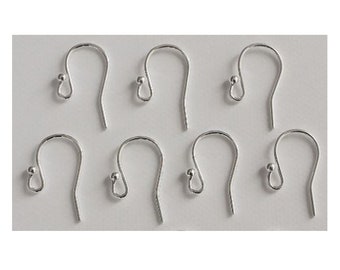 Earring Wires Fittings Fish Hook Ear Wires Stainless Steel French LKHK8 Silver