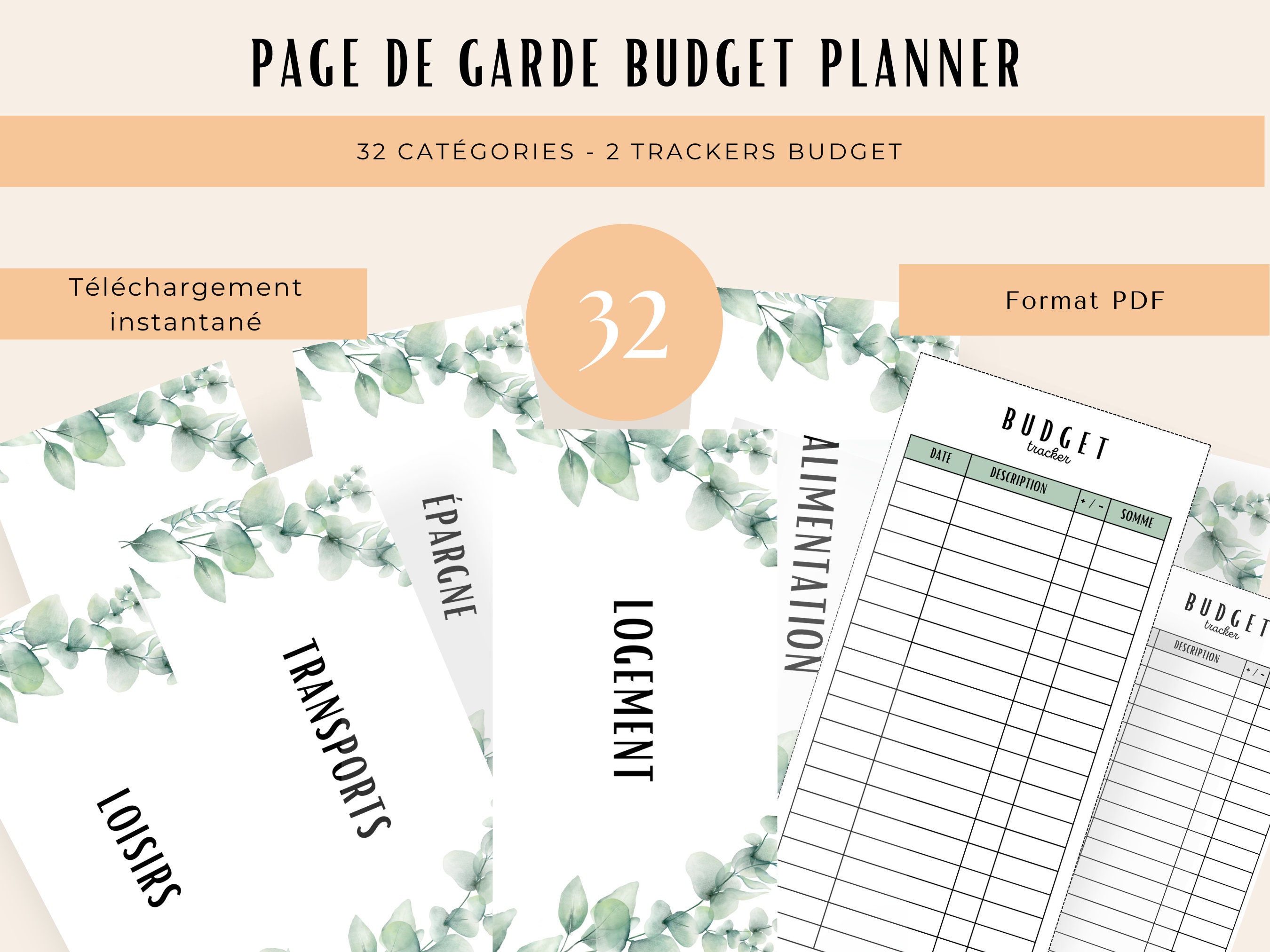 Page De Garde Cahier De Budget Budget planner pages - Etsy France