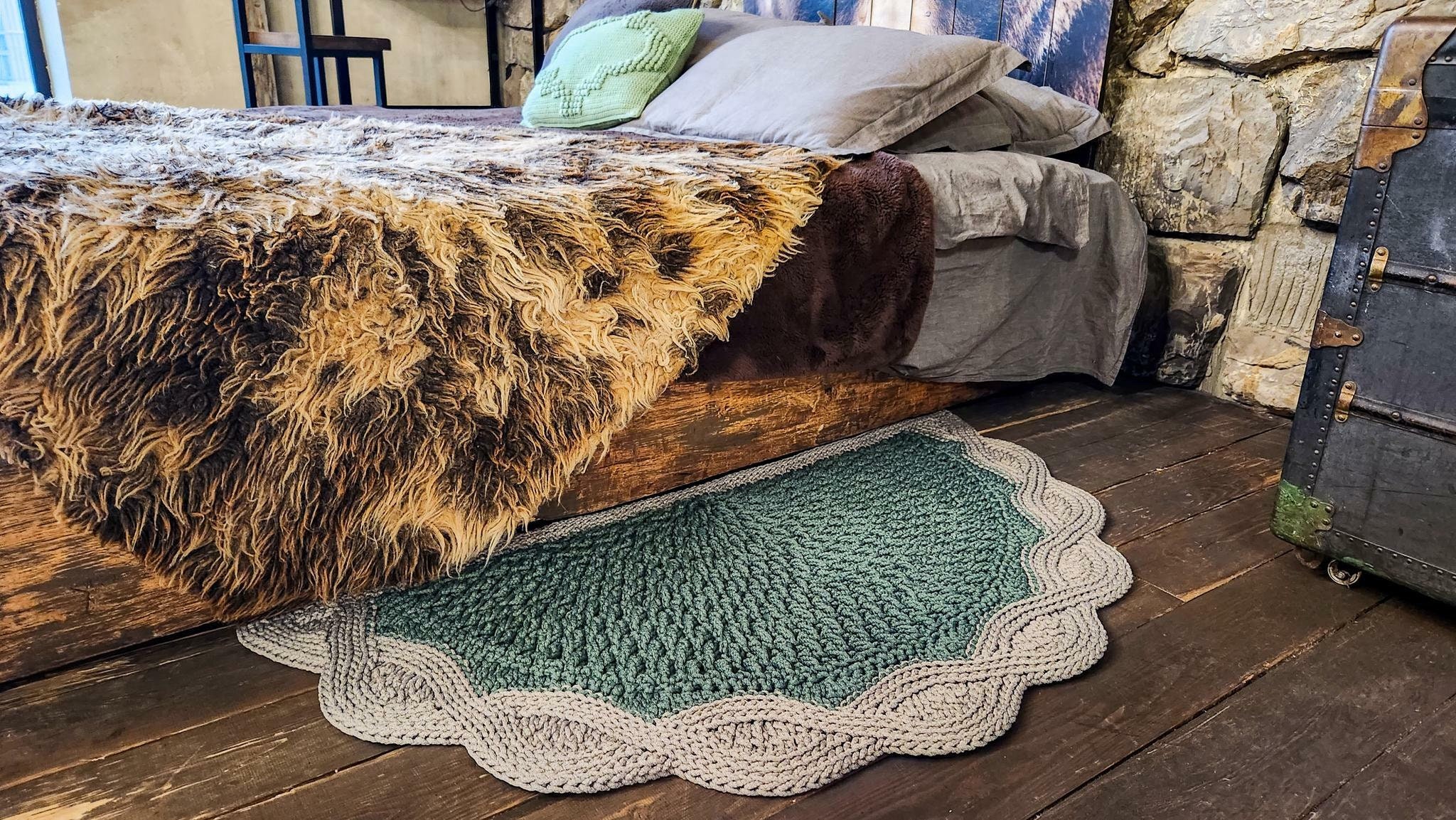 Half Rugs Crochet Half Circle Rug Text Description of Each Row. Textual ...