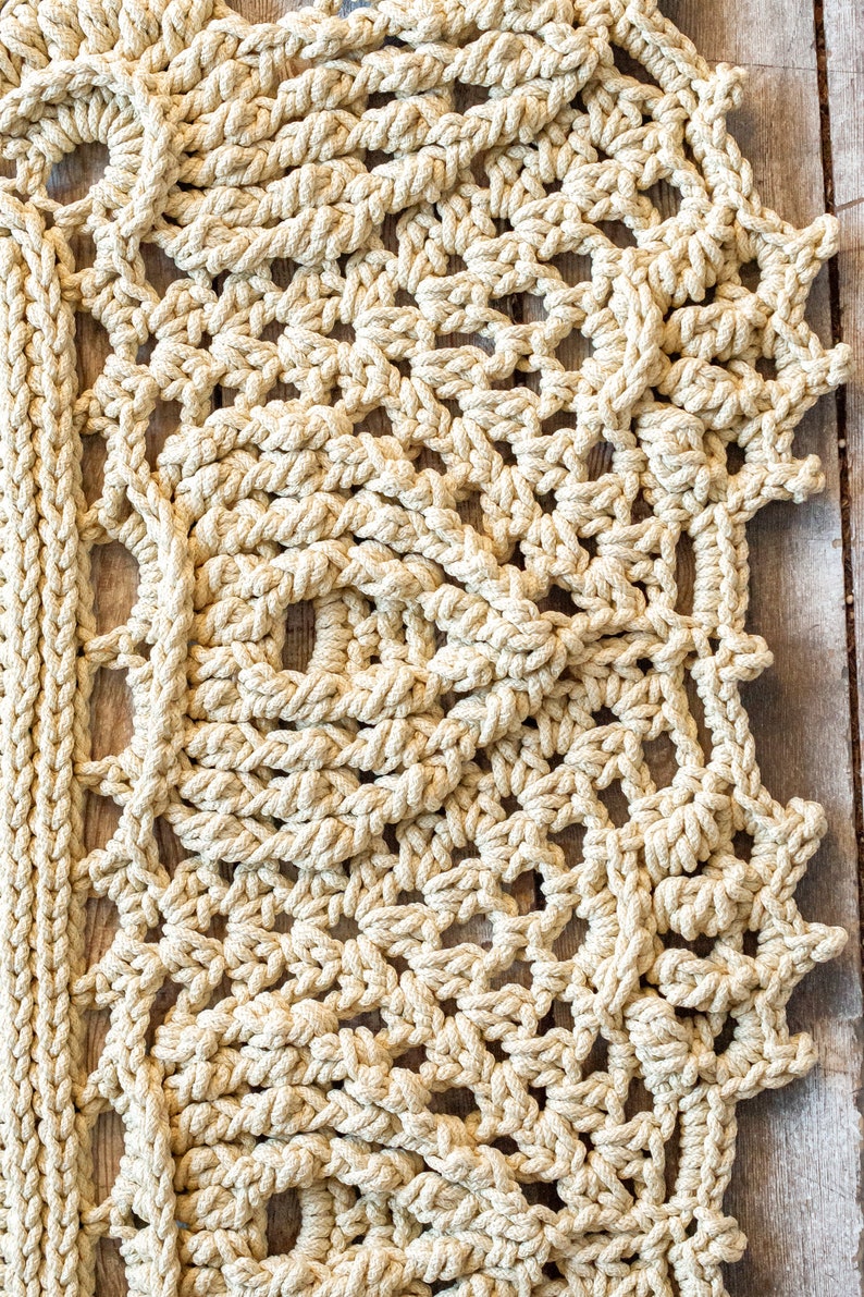 Crochet Square Rug Tutorial. Text Description of Each Row in Etsy