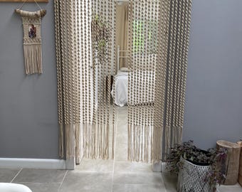 Macrame curtain spiral text description  in Englis+video Tatiana Kolesnikova. Craft home decor. Macrame curtain DIY By Tatiana Kolesnikova