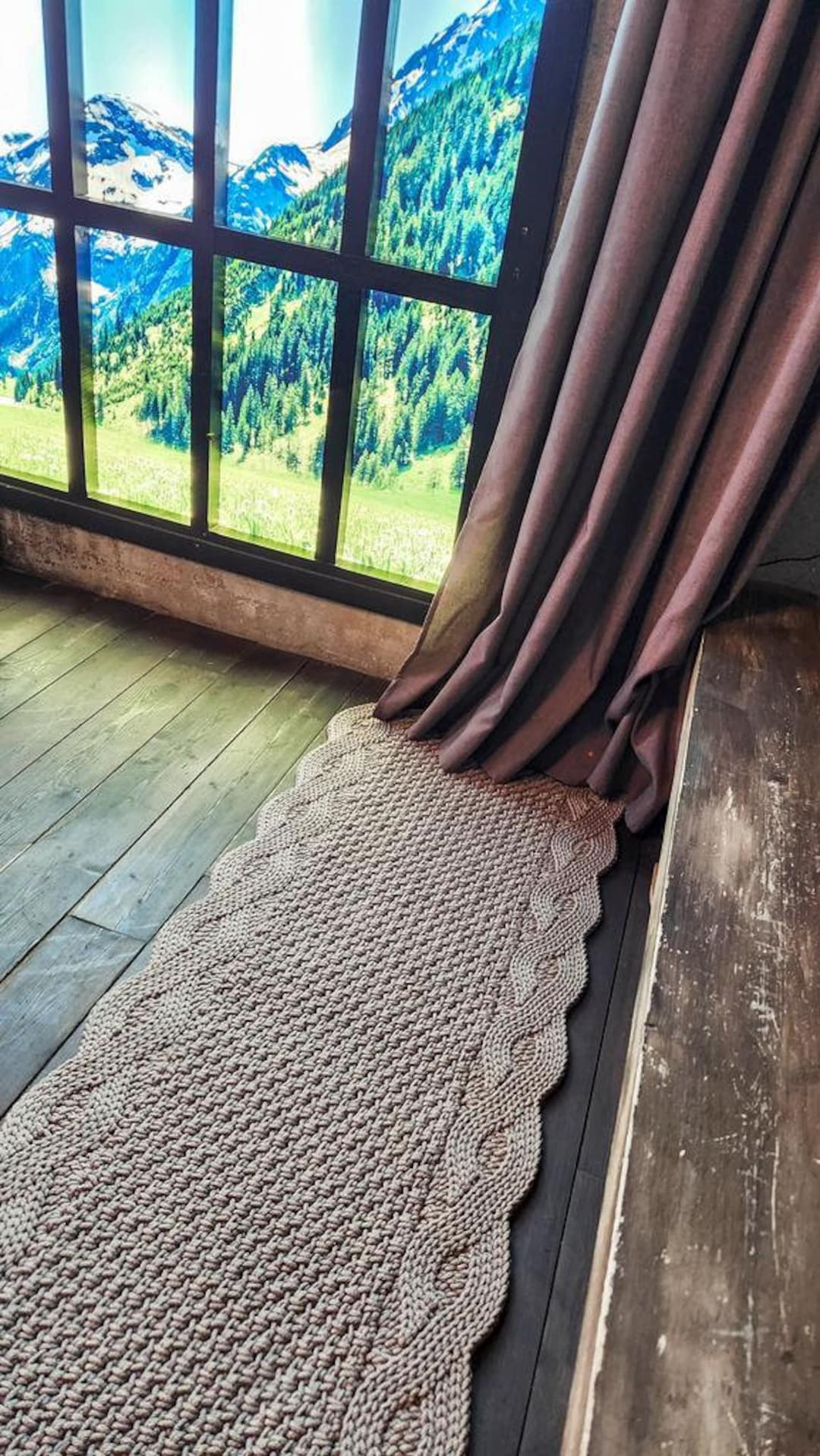 Unique Narrow Rugs Crochet Pattern Narrow Rug From Cord or T-shirt Yarn, Crochet Rug ...