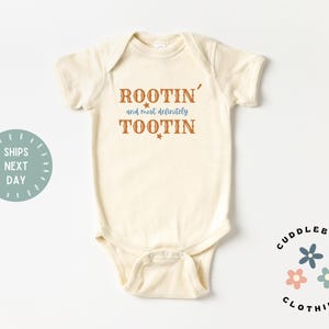 Rootin and Most Definitely Tootin Baby ONESIES® Bodysuit - Baby Boy Gift - Cowboy - Western - Country - Farm - Baby Shower - New Baby Boy