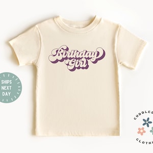 Birthday Girl Toddler Shirt - Cute Retro Girl Birthday Tee - Birthday Girl Gift - Birthday Photo Shirt - Gift For Girl - Birthday Party Girl